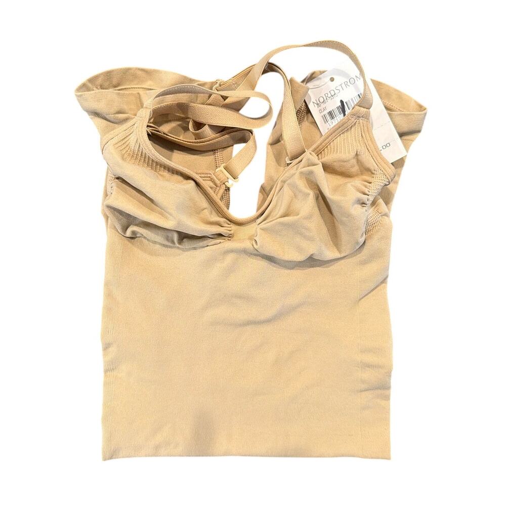 SKIMS Seamless Sculpt Mid Thigh Bodysuit Shapewear, Beige, Women’s Small